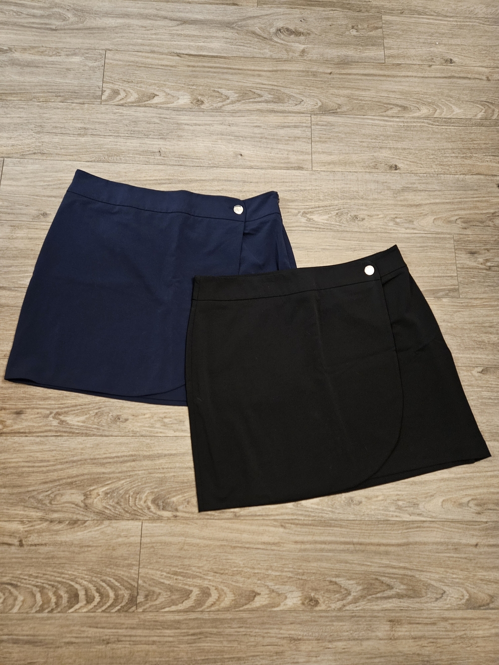 Rafaella Set Of Two Navy and Black Mini Wrap Skirts Size 18